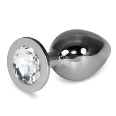 Elegant metal butt plug with jewel designed for 🍑ANAL pleasure, perfect for all levels of experience.