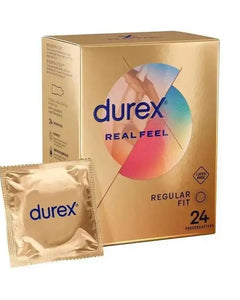 ⛑️CONDOMS - Durex Real Feel 24 Pack for Safe and Natural Intimate Experience