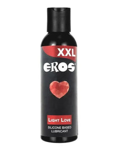 Eros XXL Light Love silicone based lubricant bottle with heart illustration