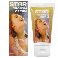 STAR Orgasm Cream packaging with a woman's image; perfect for heightening arousal and discovering new dimensions in pleasure. ⚡STIMULANTS