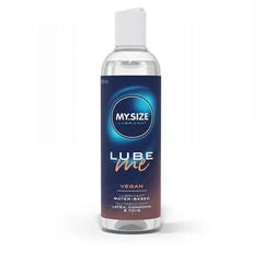 Vegan 250ml water-based lubricant bottle with blue label, ideal for latex, condoms, and toys. Perfect for intimate moments. 💧WATER BASED