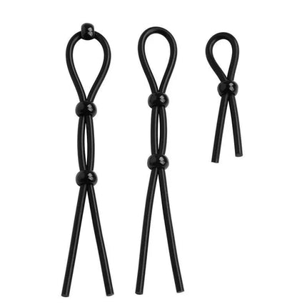 07 Set Solid Silicone Cock Rings adjustable pieces for versatility