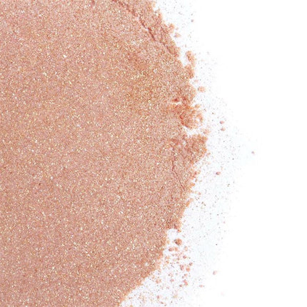 Close-up of sparkling strawberry edible powder from 100% Edible Powder Kit and Feather Tickler Sparkling Strawberry, showcasing shimmer.