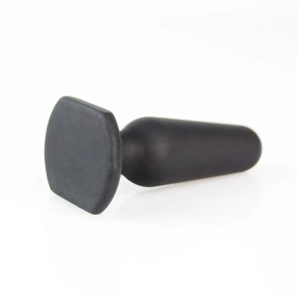 Menhir Anal Plug Silicone Black with rounded tip for comfortable insertion, body-safe, silky-soft silicone in classic black color.
