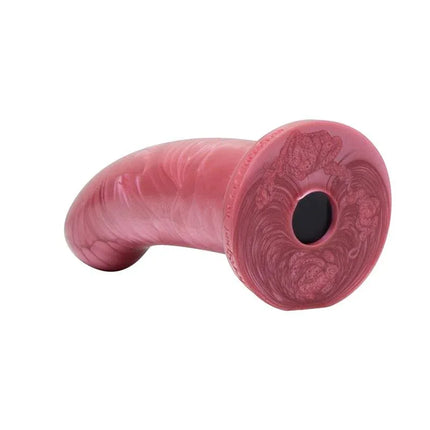 Herspot Dildo Golden Rose Medium Size with curved shaft for G-spot stimulation in elegant pink design