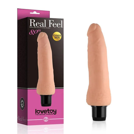 Vibe Real Feel 8 Flesh - ultra-soft lifelike vibrator with phthalate-free cybernetic skin, realistic design 20 cm x 4 cm