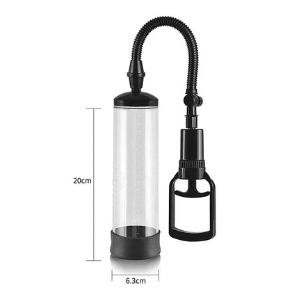 Penis Pump Maximizer Worx VX1 20 cm with transparent 20 cm cylinder and silicone base sleeve for comfortable fit.