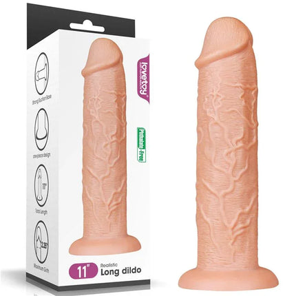Dildo King 11 Flesh by LoveToy - Realistic king-size dildo with life-like texture for immersive sensations.