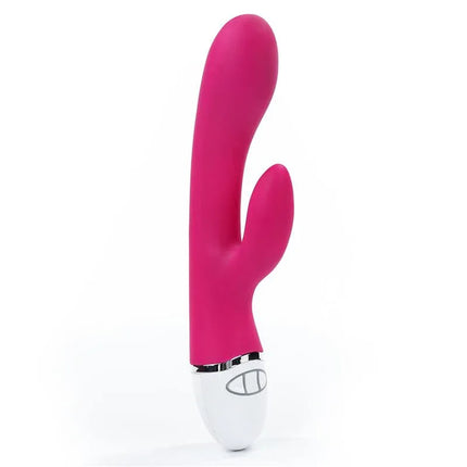 Vibe Dreamer USB Rose Red rechargeable silicone vibrator with dual motors and sleek design for powerful, discreet pleasure.