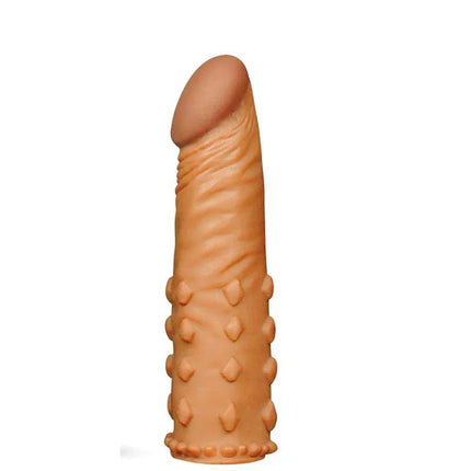 LoveToy Penis Sleeve Add 2 Pleasure X Tender Brown for lifelike and intense stimulation experience.