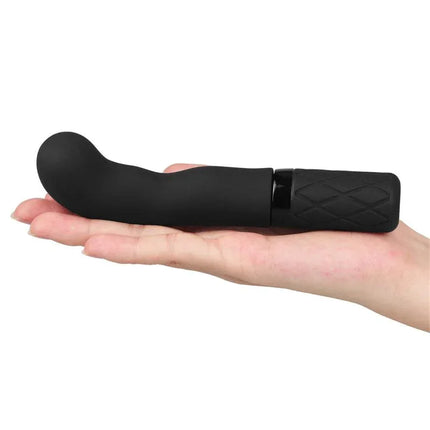 Vibe O-Sensual G Intru G-Spot Black vibrator for G-spot stimulation displayed in hand