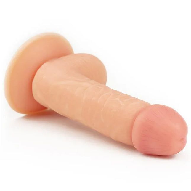 Dildo The Ultra Soft Dude 8 Flesh by Love Toy, featuring lifelike texture and premium cyber skin for an immersive experience.