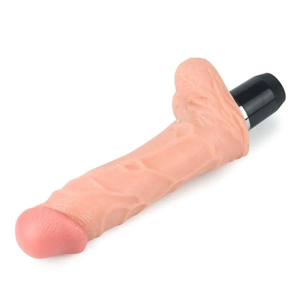 Dildo Flexi 9 with Vibration Flesh, ultra-flexible PVC design for personalized stimulation, body-safe