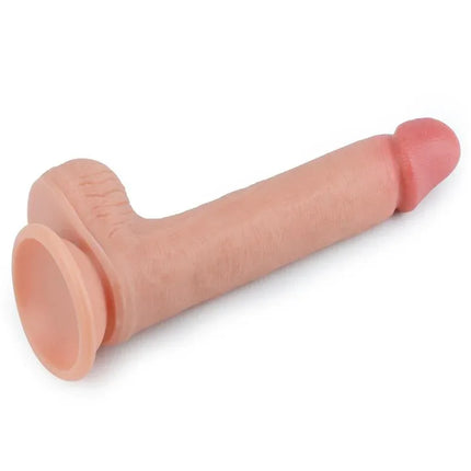 Dildo Nature 8 Liquid Silicone Flesh, dual-density realistic adult toy