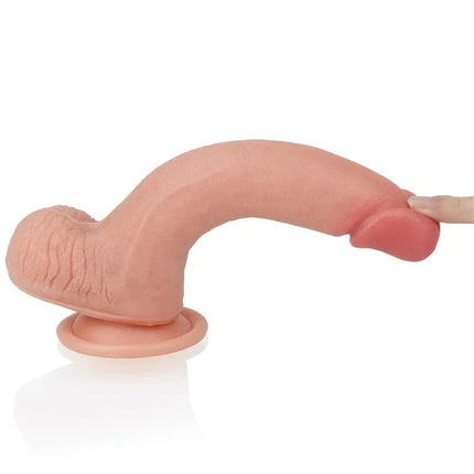 Dildo Nature 8 Liquid Silicone Flesh with dual-density design and suction base for realistic solo and partner play.
