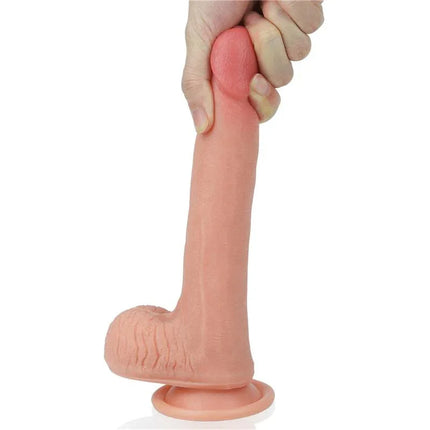 Dildo Nature 8 Liquid Silicone Flesh with dual-density design and suction base for lifelike solo and partner play.