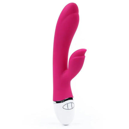 Vibe Dreamer II USB Rose Red silicone vibrator with dual motors and ergonomic design for customizable pleasure