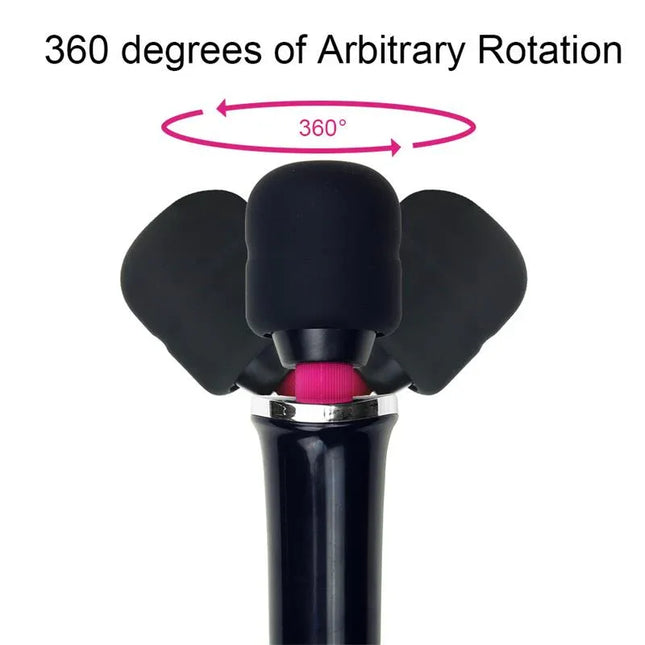 Massager Training Master USB Black with 360-degree rotation capability, showcasing its versatile and flexible head.