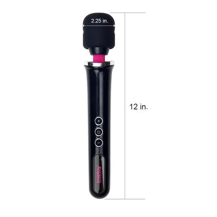 Massager Training Master USB Black with 2.25-inch head and 12-inch length, featuring a rechargeable design for versatile stimulation.