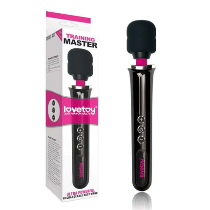 Massager Training Master USB Black with box showing sleek design and buttons for customizable sessions