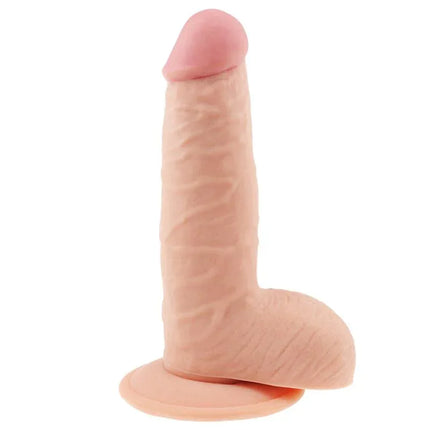 Dildo The Ultra Soft Dude 7.5 Flesh, realistic skin-like texture, 18 cm length, 4 cm diameter, lifelike adult toy by Love Toy