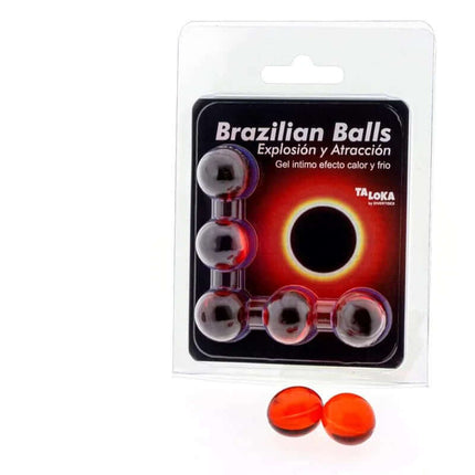 Set of 5 Brazilian Massage Balls with Cold-Heat Effect in packaging