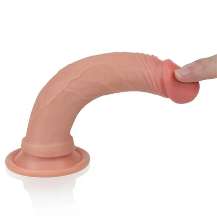 Dildo Nature 7 Liquid Silicone Flesh with realistic design and suction base, crafted for safe and pleasurable use.