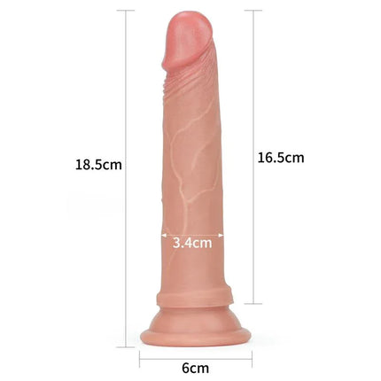 Dildo Nature 7 Liquid Silicone Flesh with realistic design and measurements