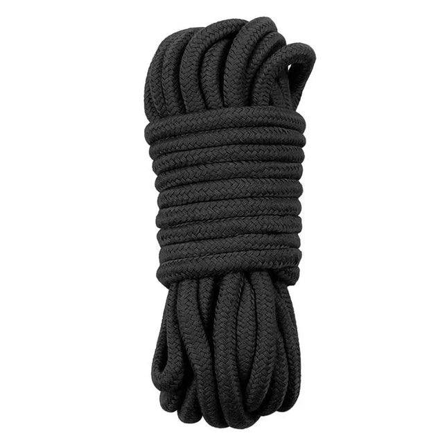 Rope Bondage Soft Black cotton rope, 10 meters, ideal for Japanese-style bondage, super soft, durable, and skin-friendly.