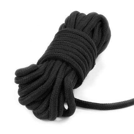 Rope Bondage Soft Black - super soft, durable 10 meter cotton rope for Japanese-style bondage and gentle restraints.