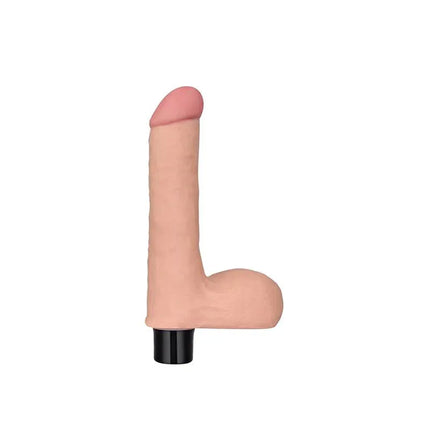 Vibe Real Softee 8 Flesh vibrator with lifelike skin-soft design, premium TPE material, and full-coverage shape for immersive experience.