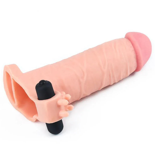 Penis Sleeve with Vibration Add 2 Pleasure X Tender Flesh in realistic design for enhanced stimulation and pleasure