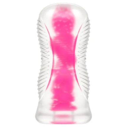 Lumino Play Masturbator Pink Glow 6.0 with textured design and glow-in-the-dark feature.