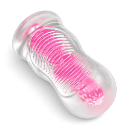 Lumino Play Masturbator Pink Glow 6.0 with textured internal shaping and glow-in-the-dark design