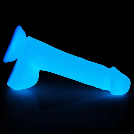 Glow-in-the-dark Dildo Lumino Play 8.0, featuring body-safe materials for varied pleasure experiences.