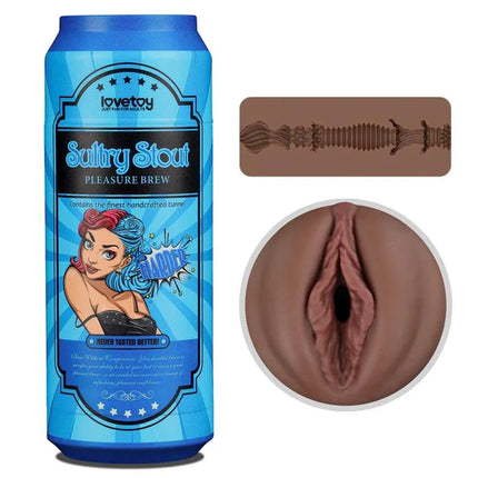 Pleasure Brew Masturbator Vagina Sultry Stout beer-shaped design, featuring lifelike texture and high-quality TPE material.