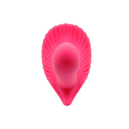 Pretty Love Remote Control Vibe Fancy Clamshell Pink vibrator with wireless remote and 10 vibration modes, compact design for hands-free use.