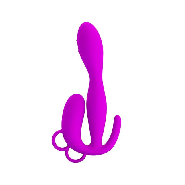 Pretty Love Butt Plug Flowery Purple – premium silicone vibrating anal plug with rings, body-safe, hypoallergenic, and rechargeable.