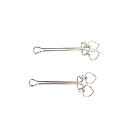 Señuelo Heart Nipple Clamps with heart-shaped tips for romantic design, crafted for playful couples. Made of zinc.