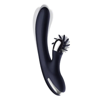 Navyspace Vibe with Rotating Tongues Blue dual-motor vibrator with 7 vibration and rotation functions for enhanced pleasure.
