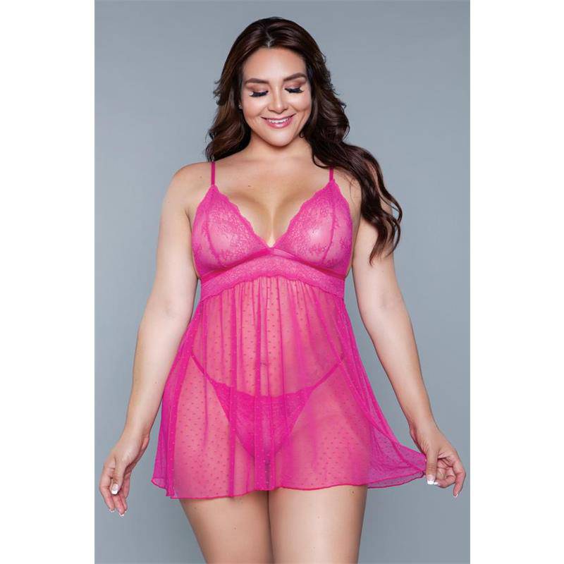 Hailey Babydoll Fuchsia Size S