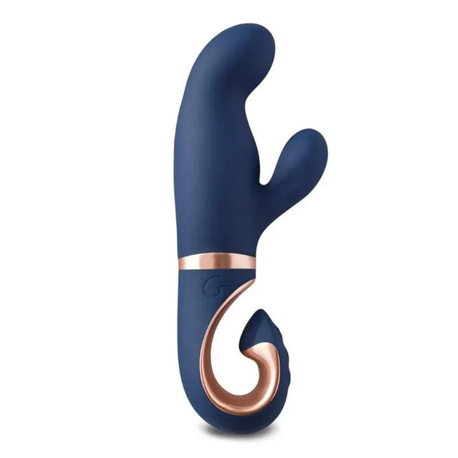Gentley G-spot Vibe Caribbean Blue with dual motors for enhanced female pleasure and unique G-shaped design in elegant blue color.