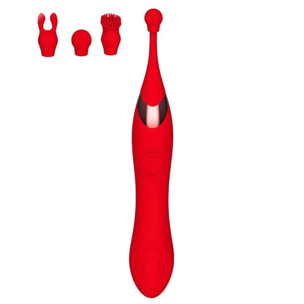 Onax Double Pulse Stimulator with Vibrating Tip USB in red, featuring dual motors for versatile stimulation.