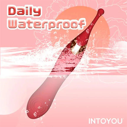 Onax Double Pulse Stimulator with Vibrating Tip USB showcased in water, highlighting its daily waterproof feature for versatile pleasure.