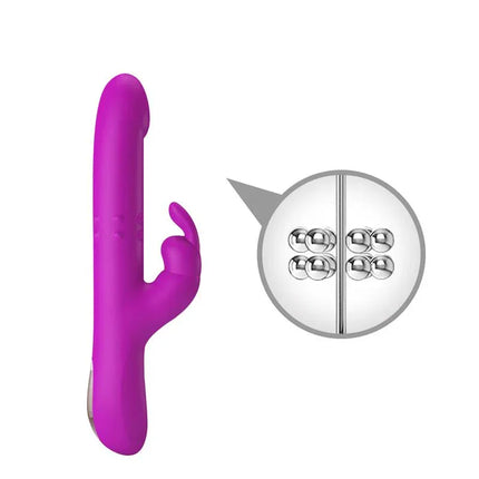 Reese Vibe with Internal Beads and Thrusting USB in vibrant purple with detailed illustration of internal beads.