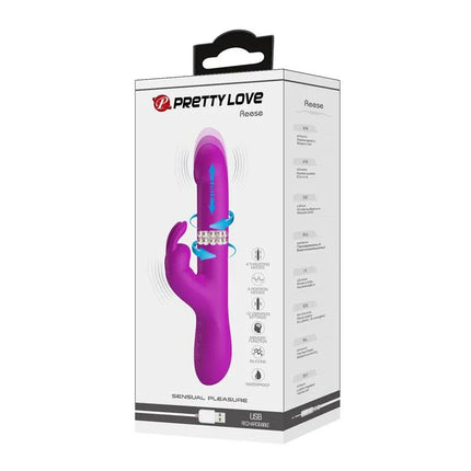 Reese Vibe with Internal Beads and Thrusting USB in packaging showing features and design.