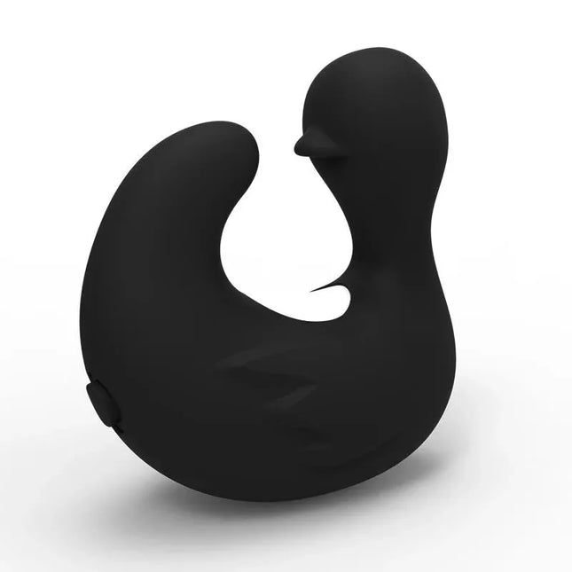 Swamson Stimulator Duckling Thimble USB Silicone Black for intimate pleasure and powerful stimulation.