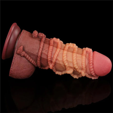 Dildo Dual Layer King Size Nature 9.5, realistic textured premium silicone sex toy for pleasure.
