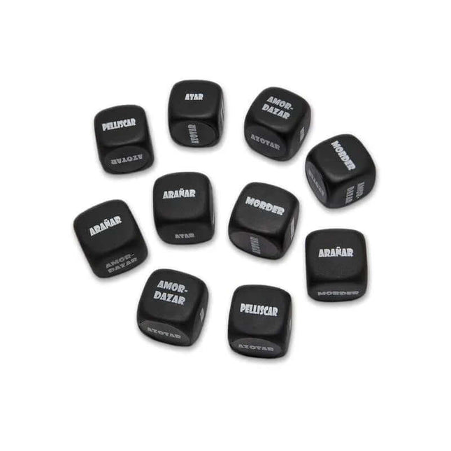 Sado Black Action Dice - sleek black dice for gaming enthusiasts, perfect for enhancing your collection with bold style and performance.