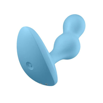 Deep Diver Buut Plug with Vibration Satisfyer Connect APP Blue for versatile anal play, featuring 12 vibration programs.